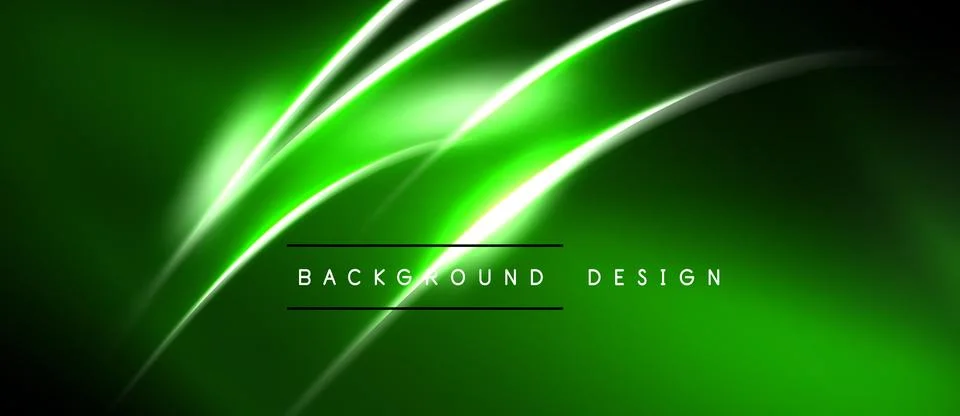 Bright green abstract background. Dynamic lines create modern visual effect. 스톡 일러스트