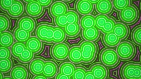 Bright green abstract shapes with circular patterns in Stock Footage 340353962