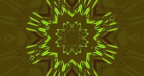 Bright green abstract star pattern with sharp angles and lines Stock Illustration