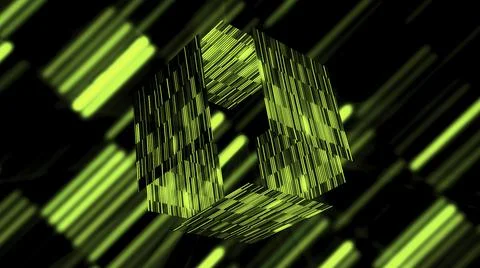 Bright green abstraction. Motion. A square in a green shade in different colors Stock Illustration