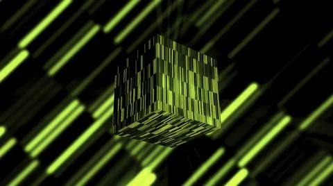 Bright green abstraction. Motion. A square in a green shade in different colors Stock Illustration