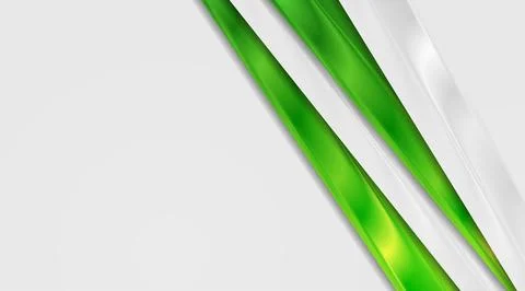 Bright green and silver grey abstract glossy corporate modern background Illustrazione stock