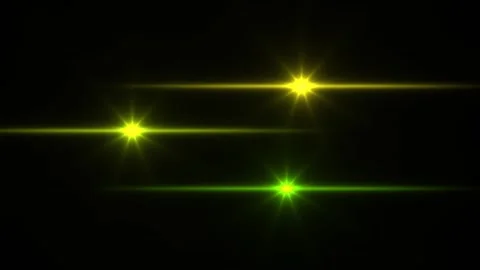 Bright green and yellow light streaks against black Stock Footage 338330406