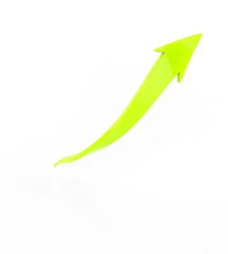 Bright Green Arrow Stock Illustration