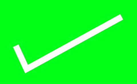 Bright Green Background With Bold White Tick Icon for Check Mark Emphasis Vector Stock Illustration
