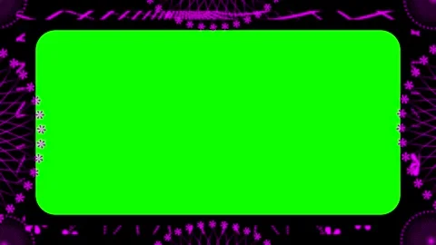 Bright green background with pink designs and borders for creative projects.. 스톡 동영상 333553397