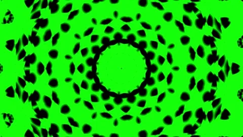 Bright green background pulses with black circular patterns Stock Footage 340413891