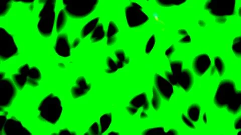 Bright Green Background with Random Black Organic Shapes for Creative Design Stock Illustration
