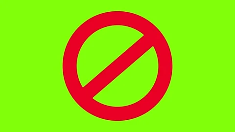 Bright Green Background Stop Symbol Animation for Caution, Restriction Stock Footage 310477772