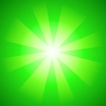Bright Green Background texture with Sunburst Rays in comics, pop art style. Stock Illustration