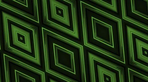 Bright green background.Motion. Small bright diamonds that taper and become Stock Illustration