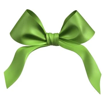 Bright green bow Illustration