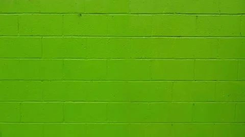 Bright Green Brick Wall (Seamless Looping) Video stock 315141048