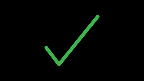Bright Green Check Mark Animation Pop Up (4K, Success, Confirmation, Right Answe Stock Footage 323939133