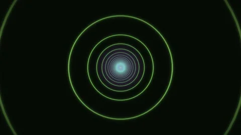 Bright green circles fade into a light center Stock Footage 337301849
