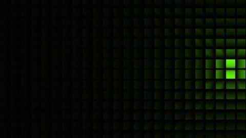 Bright Green Digital Grid Squares Motion Background Stock Footage 320852342
