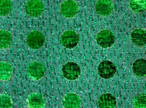 Bright green dots for St Patrick Day background in filled frame format Stock Photos
