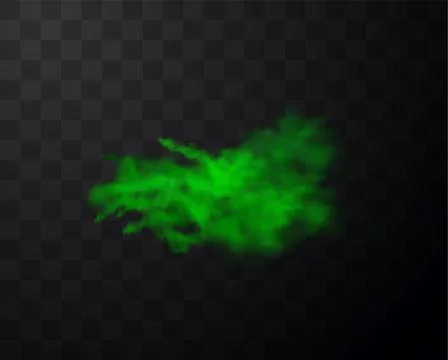 Bright green dust explosion on a transparent isolated background. Stock Illustration