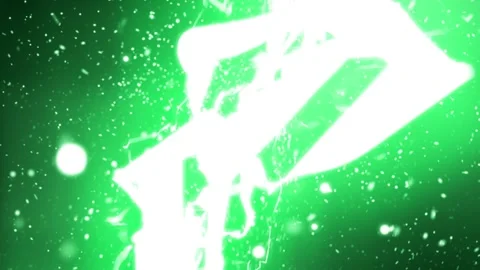 Bright green energy explosion with glowing particles and smoke Stock Footage 330080795