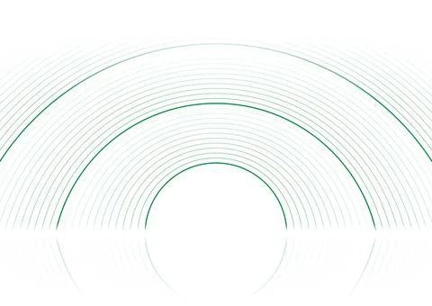 Bright green geometric linear arcs abstract futuristic tech background Stock Illustration