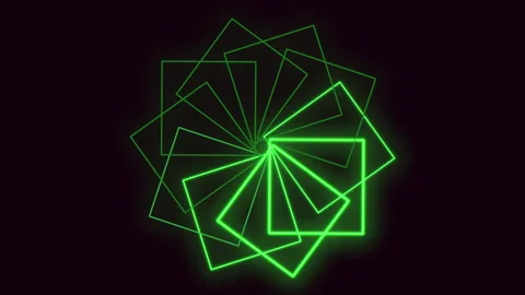 Bright green geometric pattern with squares 動画素材 258951737
