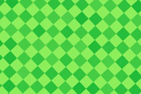 Bright green geometric pattern of squares and diamonds Ilustração Stock