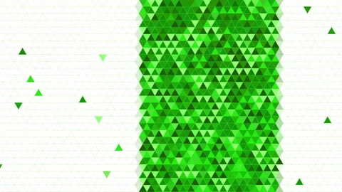 Bright green geometric triangle stripe on white background Video stock 333133837