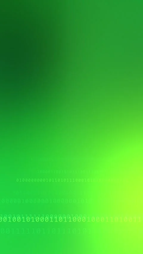 Bright green gradient with glowing binary code, Seamless Animation Stock Footage 341856826
