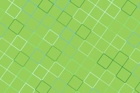 Bright green grid pattern with blue lines on pixelated surface Stock Illustration