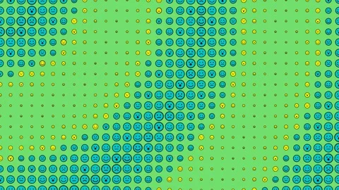 Bright Green Halftone Wave Pattern Loop Stock Footage 346156553