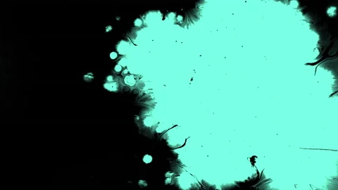 Bright green ink, spilling ink drops, sp... | Stock Video | Pond5