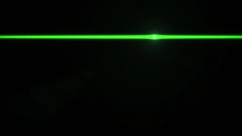 Bright Green Laser Beam Light Effect Overlay on Black Background. Stock Footage 334517449