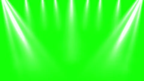 Bright Green Laser Light Beams Shining with Glowing Dust Particles in Dark Video stock 338316627