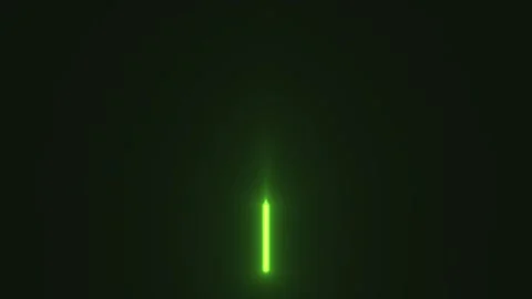 Bright green light beam in a dark background creates a Stock Footage 338068113