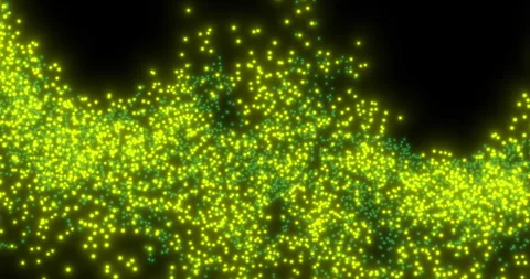 A bright green line of dots that are glowing Stock Footage 327065502