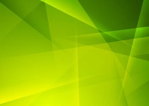 Bright green low poly abstract geometric tech minimal background Stock Illustration