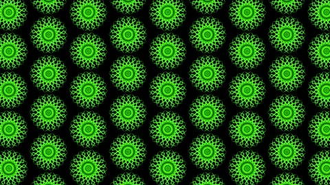 Bright green pattern design showing circular shapes on black background 스톡 동영상 332706860