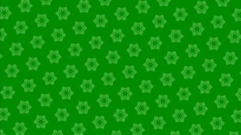 Bright green patterned background with floral motifs. Vibrant decorative design Stock Illustration