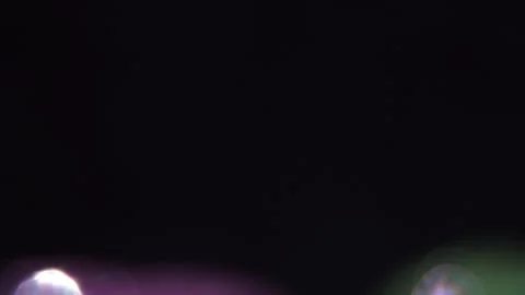 Bright green-pink lights downwards Video stock 318580754