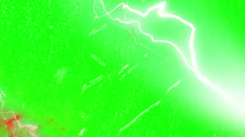 Bright green screen background with white streaks and red splatters for visual Stock Footage 343805304