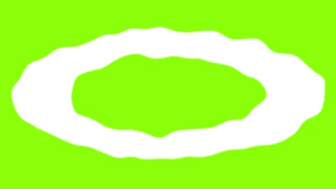 Bright green screen chroma key background with white abstract shape frame in the Stock Footage 316911285