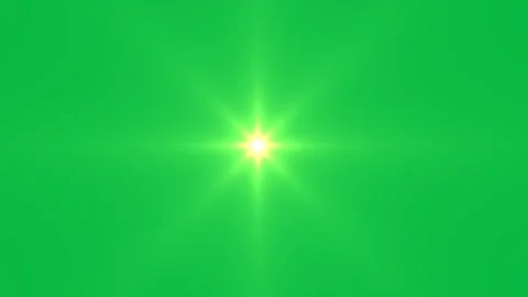 Bright Green Screen Light Effect with Lens Flare and Starburst. Stock Footage 339212813