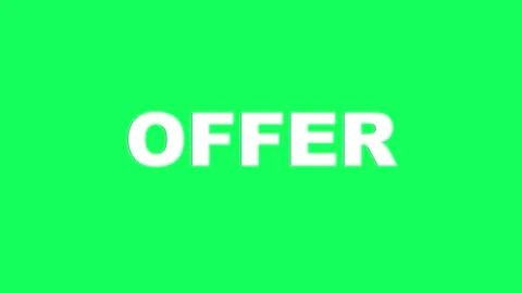 Bright Green Screen Offer Text Animation. Engaging Promotional Marketing Sa.. Vídeo Stock 330280075