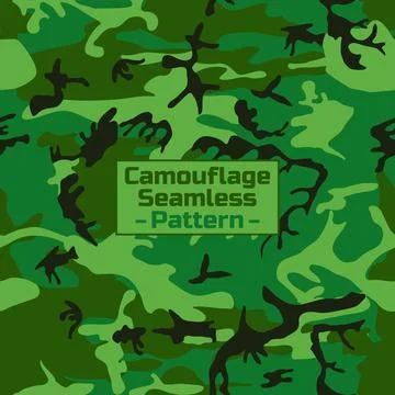 Bright green seamless pattern camouflage camouflage Illustrazione stock