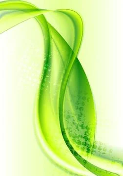 Bright green smooth abstract waves design Bright green smooth abstract wav... Stock Photos