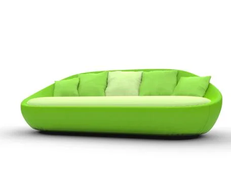 Bright Green Sofa Stock Illustration