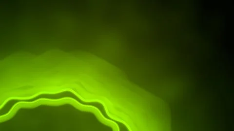 Bright green solid bandy figures background - abstract 3D rendering Illustrazione stock