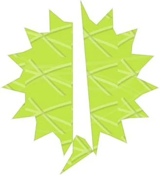 Bright green speech thought bubble icon Stock Illustration
