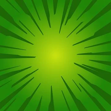 Bright green spiral rays background, comics, pop art style. Stock Illustration