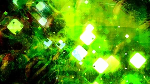 Bright Green Square Lights and Dark Texture Backdrop Stock Footage 112677143